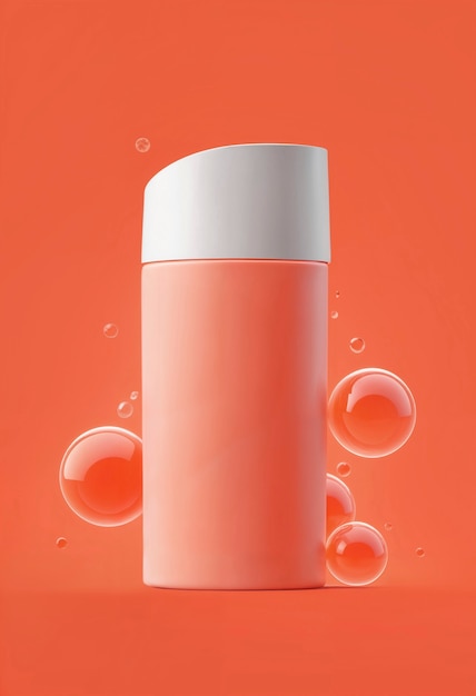 produit cosmétique 3D avec les tons de couleur de l'année
