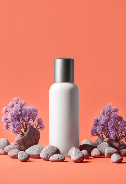 produit cosmétique 3D avec les tons de couleur de l'année