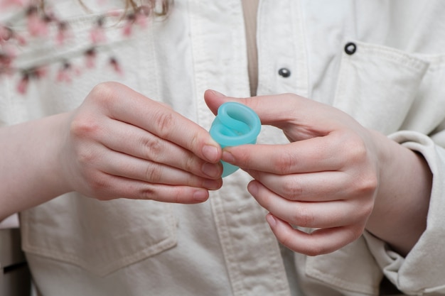 Photo gratuite produit coupe menstruelle réutilisable