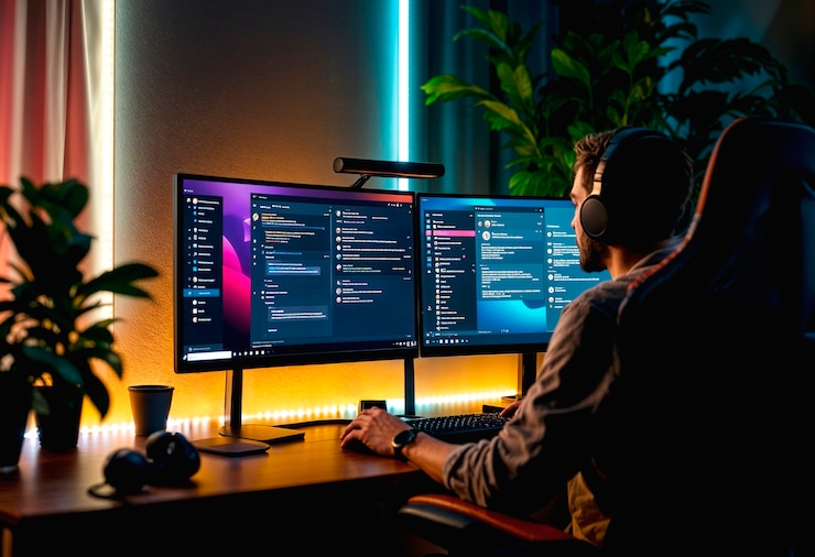 Photo gratuit programmateur la nuit
