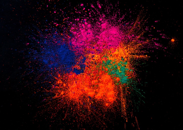 Photo gratuit projectile studio, coloré, festival, couleurs