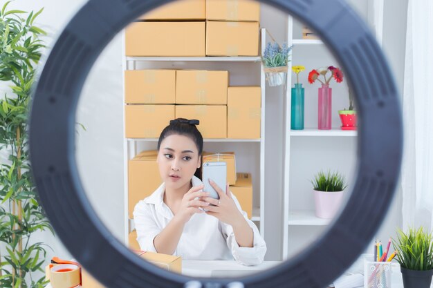 propriétaire d&#39;entreprise travaillant au bureau à domicile