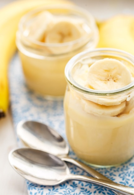 Pudding aux bananes pour le petit déjeuner