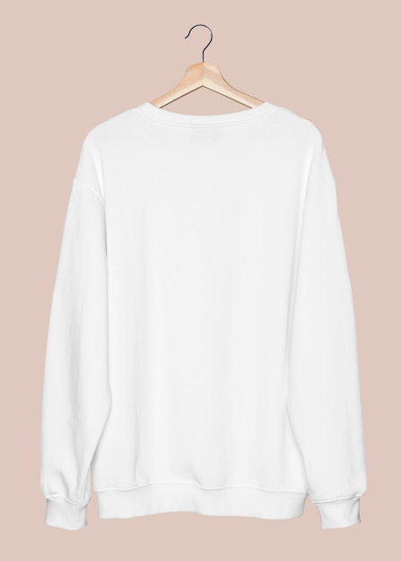 Pull blanc simple vêtements streetwear unisexe