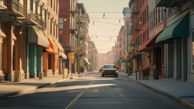 Qualité de production Prise de vue cinématographique dans une rue de la ville