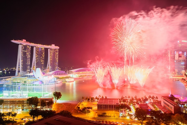 quartier des affaires de la baie de la marina singapour