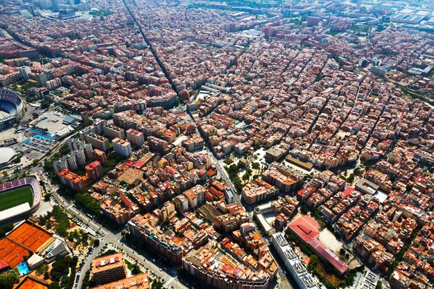 quartier résidentiel de l&#39;hélicoptère. Barcelone