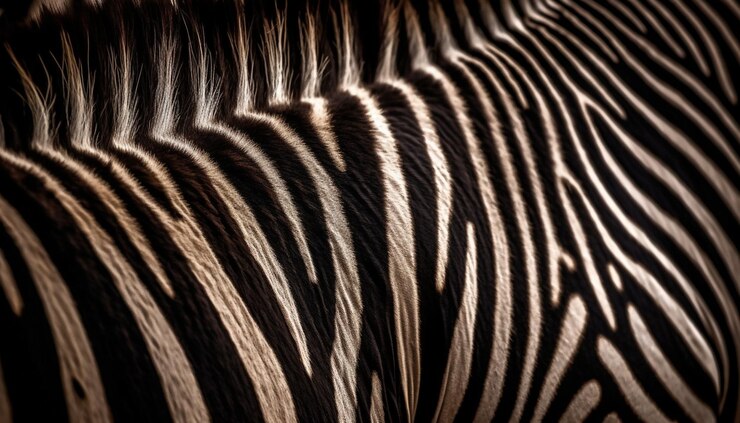 Photo gratuit la queue rayée de zèbre ajoute de l'élégance à la nature générée par l'ia