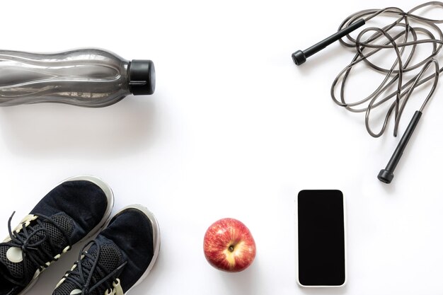 Équipement de sport isolé sur un plat blanc