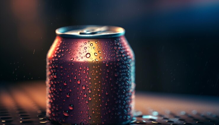 Photo gratuit rafraîchissement de goutte de soda bleu froid en verre métallique brillant généré par l'ia