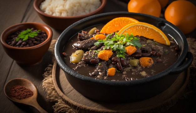 Photo gratuite ragoût de boeuf gastronomique fraîchement cuit avec des légumes ia générative