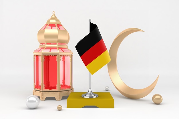 Photo gratuite ramadan allemagne en fond blanc