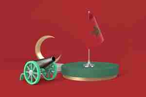 Photo gratuite ramadan maroc cannon and crescent