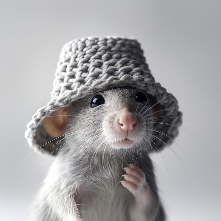 Photo gratuit rat mignon portant des vêtements