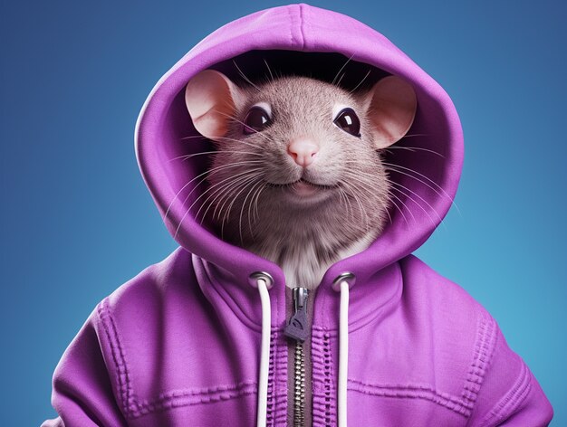 Rat mignon posant en studio