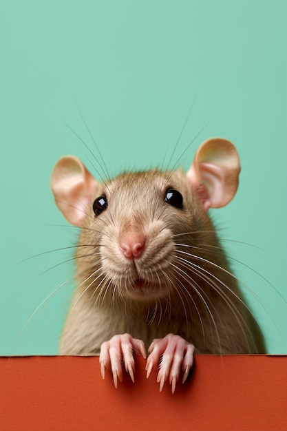 Photo gratuite rat mignon en studio