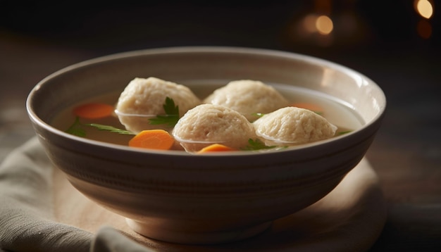 Photo gratuite raviolis chinois cuits à la vapeur avec du porc et des légumes générés par l'ia