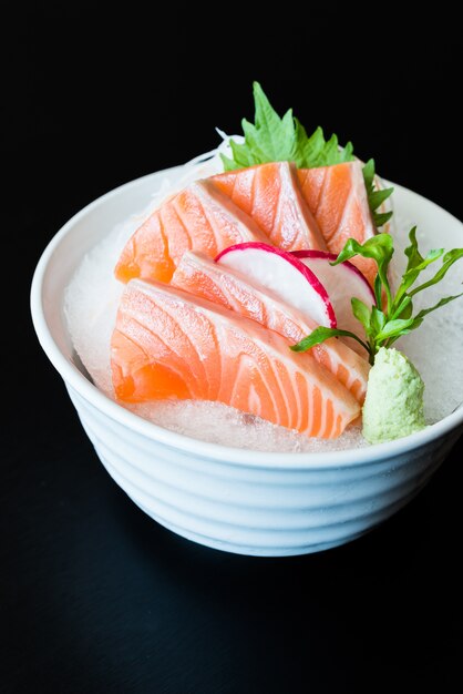 Raw Salmon sashimi