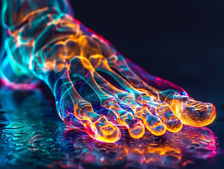 Photo gratuit rayons x avec des couleurs au néon