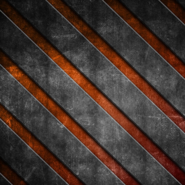 Rayures diagonales grunge sur fond orange