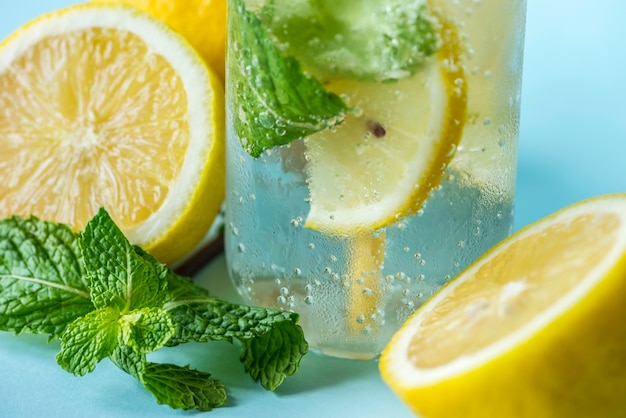 Recette de l&#39;eau infusé au citron menthe