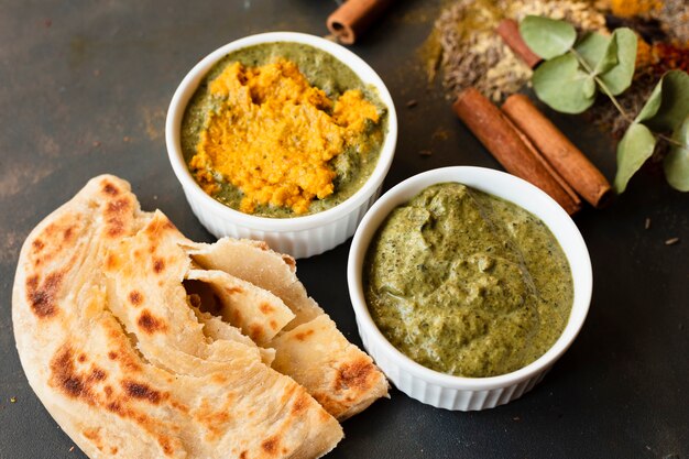 Recette indienne chutney avec pita