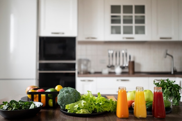 Recette de jus avec des ingrédients