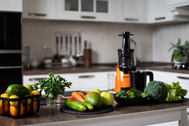 Recette de jus avec des ingrédients