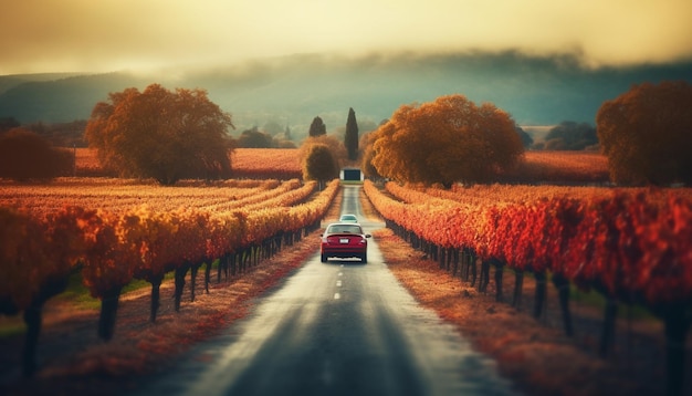 Photo gratuite récolte de la vigne transportant les raisins pour le voyage de vinification généré par l'ia