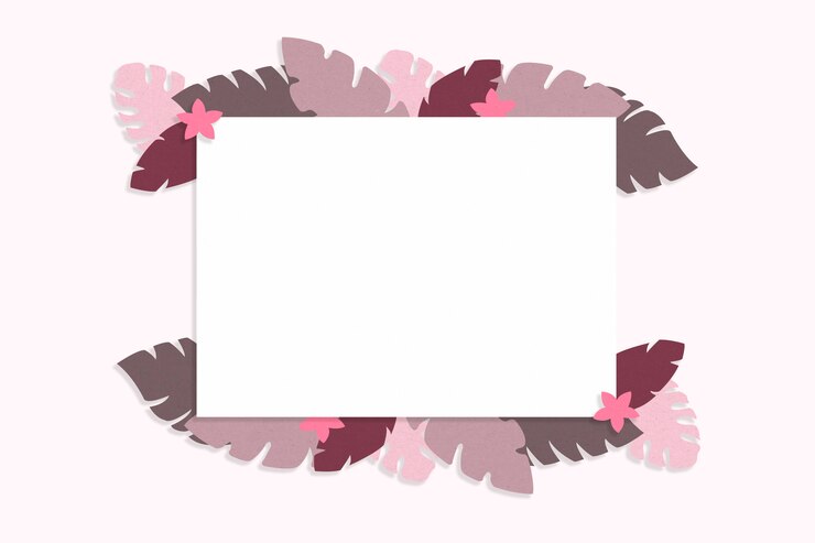 Photo gratuit rectangle de feuille tropicale