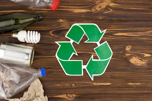 Photo gratuite recycler la composition et le signe