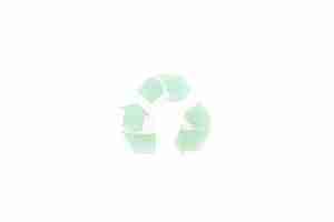 Photo gratuite recycler le logo sur fond blanc