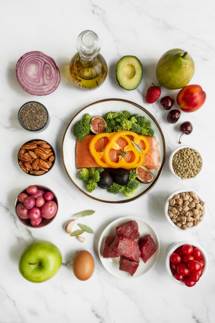 Photo gratuit régime alimentaire à régime flexible