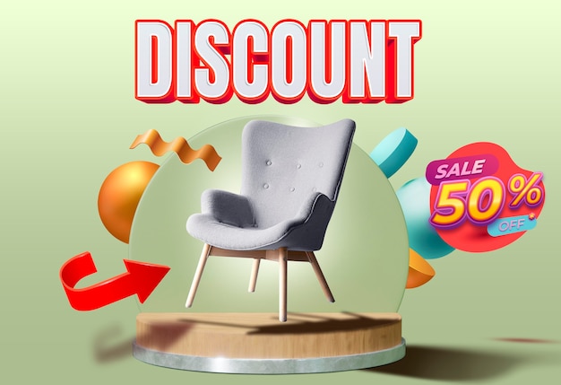 Photo gratuite remise sur fauteuil sur podium