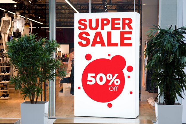 Remise pour la saison des achats avec vente