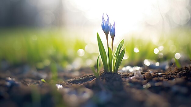 La renaissance du printemps: fleurs en fleurs et rajeunissement