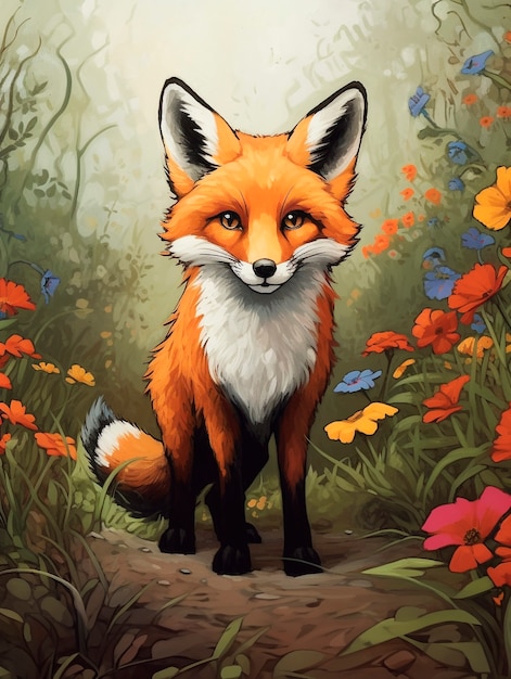 Photo gratuite le renard des dessins animés