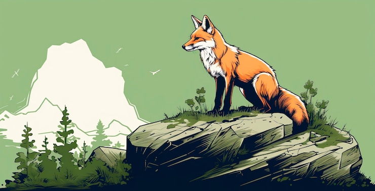 Photo gratuit le renard des dessins animés
