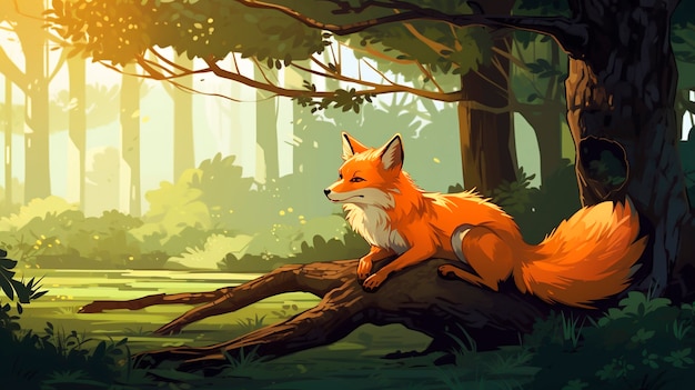 Photo gratuite le renard des dessins animés