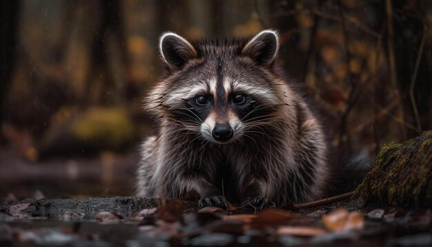 Renard roux assis dans l'herbe à l'air mignon généré par l'IA