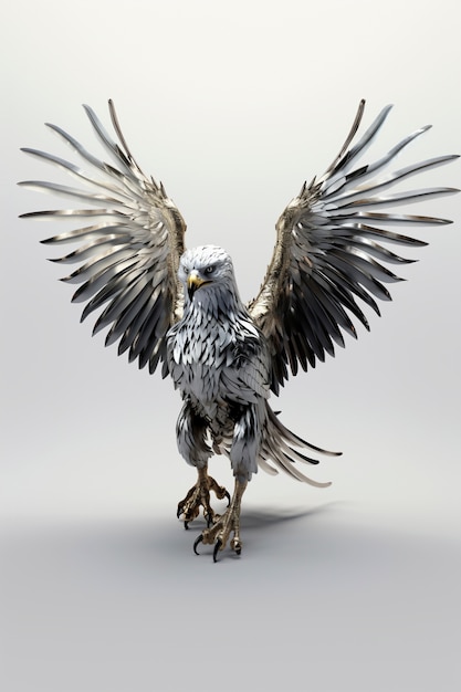 Photo gratuite rendering 3d de l'aigle robotique