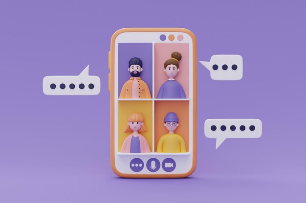 Rendering 3D des avatars de personnes dans un appel de zoom