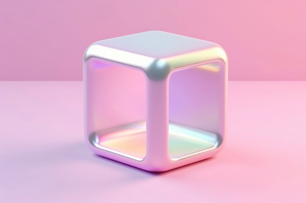 Photo gratuite rendering 3d du cube holographique