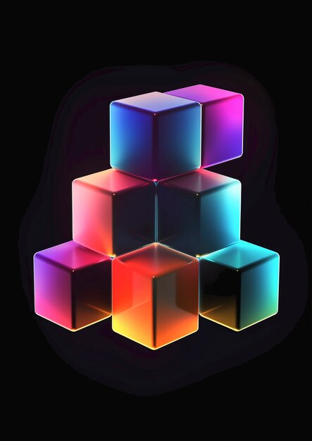 Rendering 3D du cube holographique