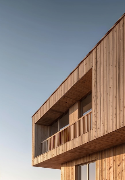 Photo gratuite rendering 3d d'une maison en bois