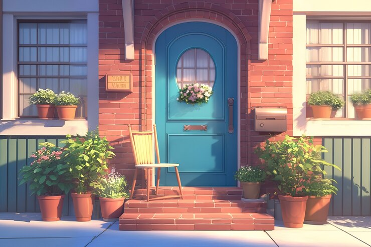 Photo gratuit rendering 3d de la porte de bienvenue du dessin animé