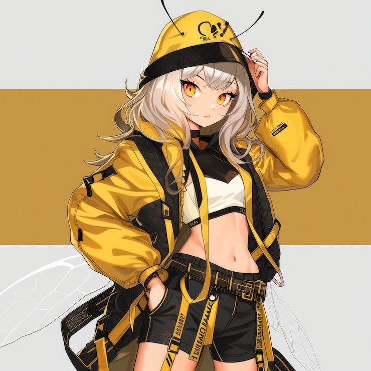 Photo gratuit rendering du personnage d'anime d'abeille