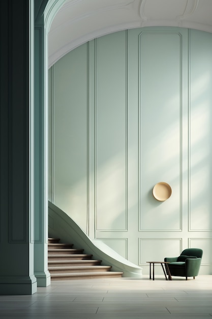Photo gratuite rendering d'un intérieur néoclassique élégant