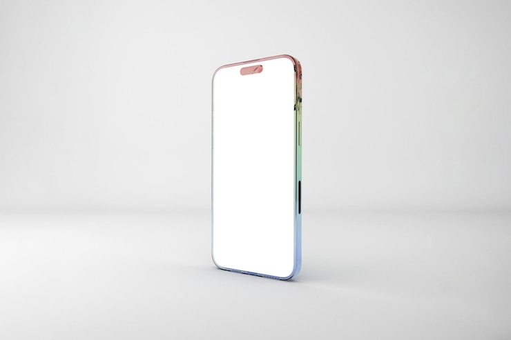 Photo gratuit renderisation de smartphone avec écran vide
