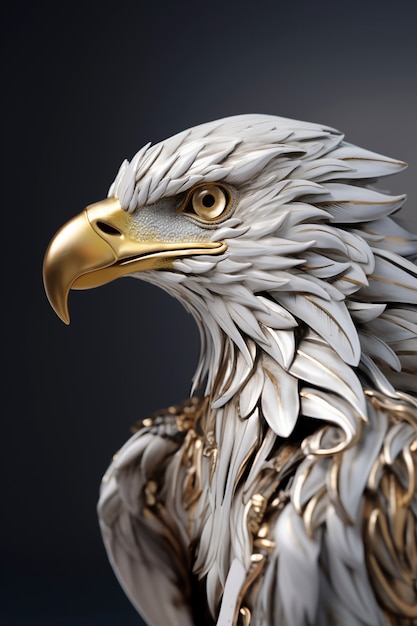 Photo gratuite rendez-vous 3d du portrait de l'aigle